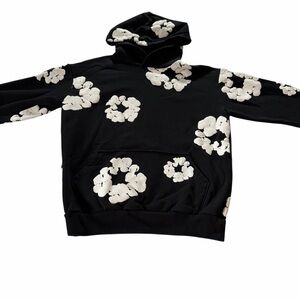Black Floral Hoodie